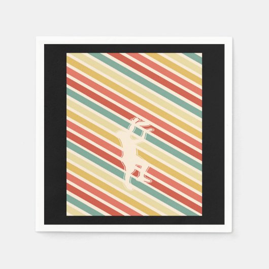 Retro Frisbee Disc Serviette (Vorderseite)