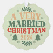 Retro frisch vermählte Ornamente erste verheiratet (Vorderseite)