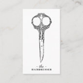 Retro Friseur Barber Beauty Salon QR Code Visitenkarte (Vorderseite)