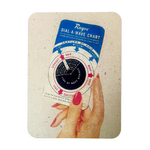 Retro-Friseur-Styling-Gadget-Magazinwerbung Magnet
