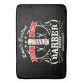 Retro Friseur-Stylist-Arbeits-Boden-Matte Badematte (Vorderseite Vertikal)