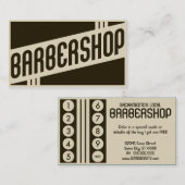 retro Friseursalon-Briefmarkenkarte Treuekarte (Vorne/Hinten)