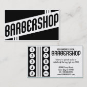 Retro Friseursalonloyalitätsprogramm Treuekarte (Vorne/Hinten)