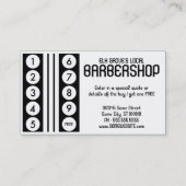 Retro Friseursalonloyalitätsprogramm Treuekarte (Rückseite)