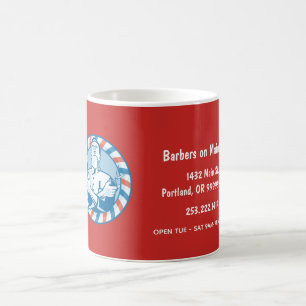 Retro-Friseurstuben-Abzeichen anpassbar Kaffeetasse
