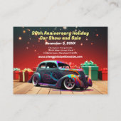 Retro Frisierte Auto Auto Holiday Flyer Business C Visitenkarte (Rückseite)