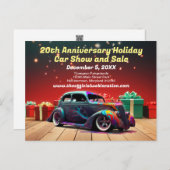 Retro Frisierte Auto Auto Weihnachtsgeschenke Post Postkarte (Vorne/Hinten)