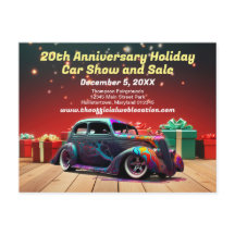 Retro Frisierte Auto Auto Weihnachtsgeschenke Post