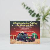 Retro Frisierte Auto Auto Weihnachtsgeschenke Post Postkarte (Stehend Vorderseite)