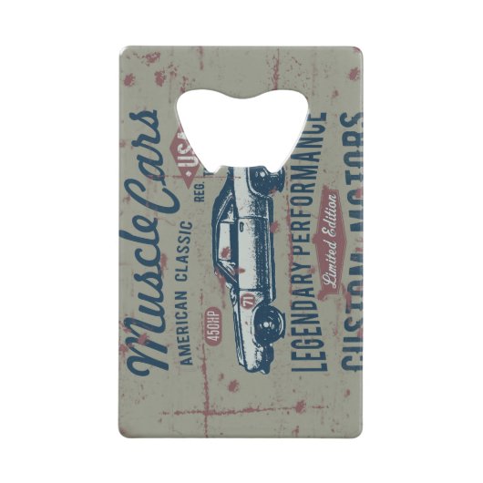 Retro-Frisierte Auto-Flaschenöffner aus rostfreiem Geldbeutel Flaschenöffner (Vorderseite)
