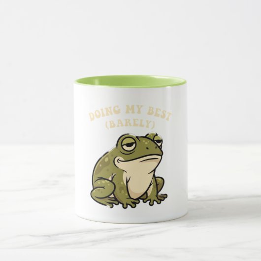 Retro Frog Bare Minimum Color Inside Mug Tasse (Zentrum)