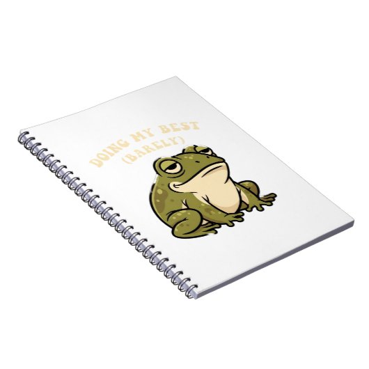 Retro Frog Bare Minimum Lined Notebook Notizblock (Rechte Seite)