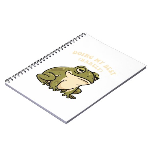 Retro Frog Bare Minimum Lined Notebook Notizblock (Linke Seite)
