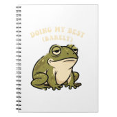 Retro Frog Bare Minimum Lined Notebook Notizblock (Vorderseite)