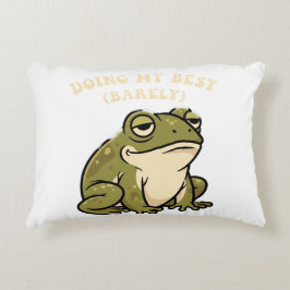 Retro Frog Barely Trying Rectangular Pillow Dekokissen