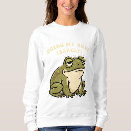 Retro Frog Doing My Best Women’s Sweatshirt