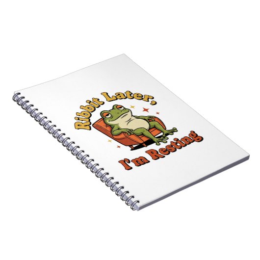 Retro Frog Funny Quote Lined Notebook Notizblock (Rechte Seite)