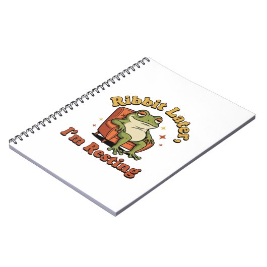 Retro Frog Funny Quote Lined Notebook Notizblock (Linke Seite)
