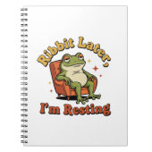 Retro Frog Funny Quote Lined Notebook Notizblock (Vorderseite)