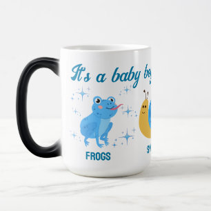 Retro Frogs and Snails Gender Reveal Es ist ein Ju Verwandlungstasse