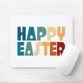 Retro Frohe Ostern Typografie | Mauspad (Mit Mouse)