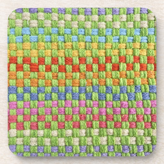 Retro Frohe Potholder Weave Untersetzer (Vorderseite)