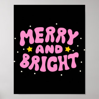 Retro Frohe und helle Feiertagsdesign  Poster