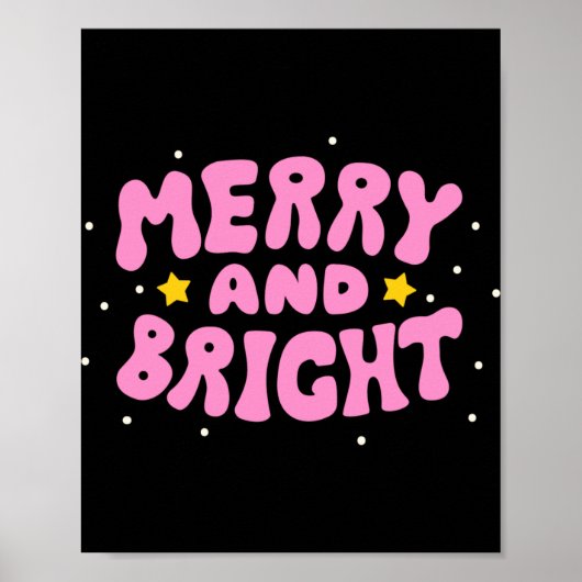 Retro Frohe und helle Feiertagsdesign  Poster (Vorne)