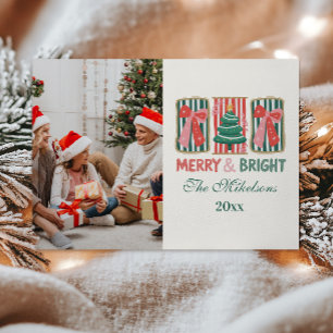 Retro Frohe und strahlende Weihnachten