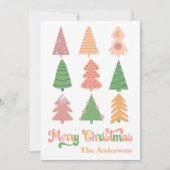 Retro Frohe Weihnachten Ein Foto (Vorderseite)