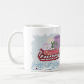 Retro. Frohe Weihnachten! Kaffeetasse (Links)