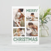 Retro Frohe Weihnachten Moderne (Stehend Vorderseite)