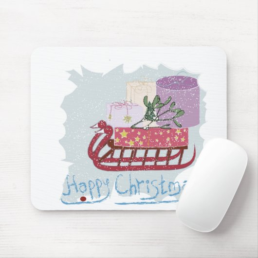 Retro. Frohe Weihnachten! Mousepad (Mit Mouse)