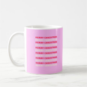 Retro Frohe Weihnachten Rosa Feiertage Dekor Prepp Kaffeetasse