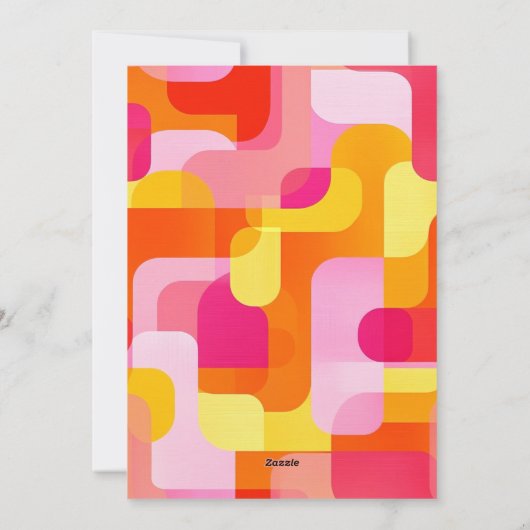 Retro Frohe Weihnachten Rosa Regenbogen Rahmen 3 F (Rückseite)