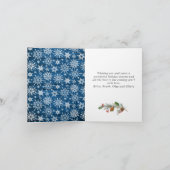 Retro Frohe Weihnachten Rustic 3 FOTO Gruß (Innenseite)