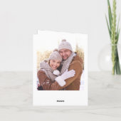 Retro Frohe Weihnachten Rustic 4 FOTO Gruß (Rückseite)