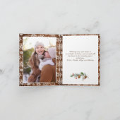 Retro Frohe Weihnachten Rustic 5 FOTO Gruß (Innenseite)