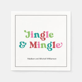 Retro Frohe Weihnachten Spaß Urlaub Weihnachten Serviette