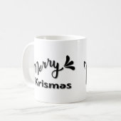 Retro Frohe Weihnachten Stil Kaffeetasse (Vorderseite Links)