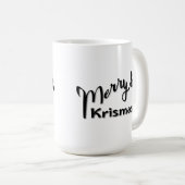 Retro Frohe Weihnachten Stil Kaffeetasse (VorderseiteRechts)