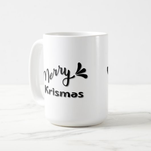 Retro Frohe Weihnachten Stil Kaffeetasse (Vorderseite Links)
