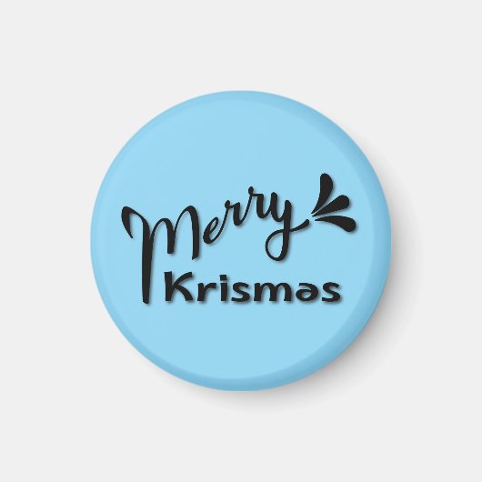 Retro Frohe Weihnachten Stil Magnet (Vorne)