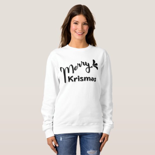 Retro Frohe Weihnachten Stil Sweatshirt (Vorne ganz)