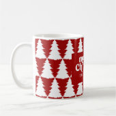 Retro Frohe Weihnachten stilvolle Weihnachtsbaum Kaffeetasse (Links)