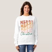 Retro Frohe Weihnachten Sweatshirt (Vorne ganz)