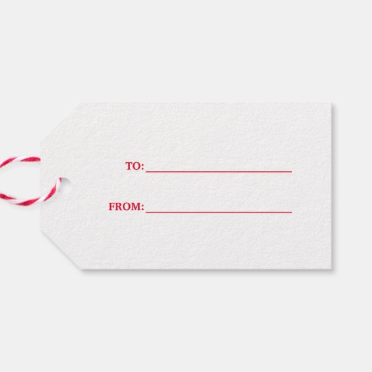 Retro Frohe Weihnachten und Glück Neues Jahr Geschenkanhänger (Rückseite Horizontal)