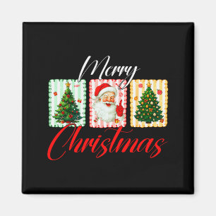 Retro Frohe Weihnachten Vintage Santa Weihnachtsba Magnet