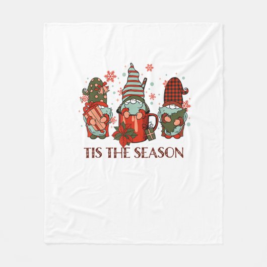 Retro Frohe Weihnachts-Cocoa Das Jahr 2009 Fleecedecke (Vorderseite)