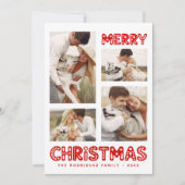 Retro Frohe Weihnachts-Foto Feiertagskarte (Vorderseite)
